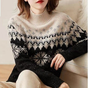 Winter Spring New Half Turtleneck Loose Sweater