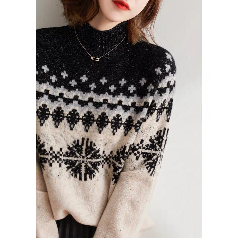 Winter Spring New Half Turtleneck Loose Sweater