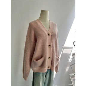 Thick Long Sleeves Wool Knitted Coat For Women